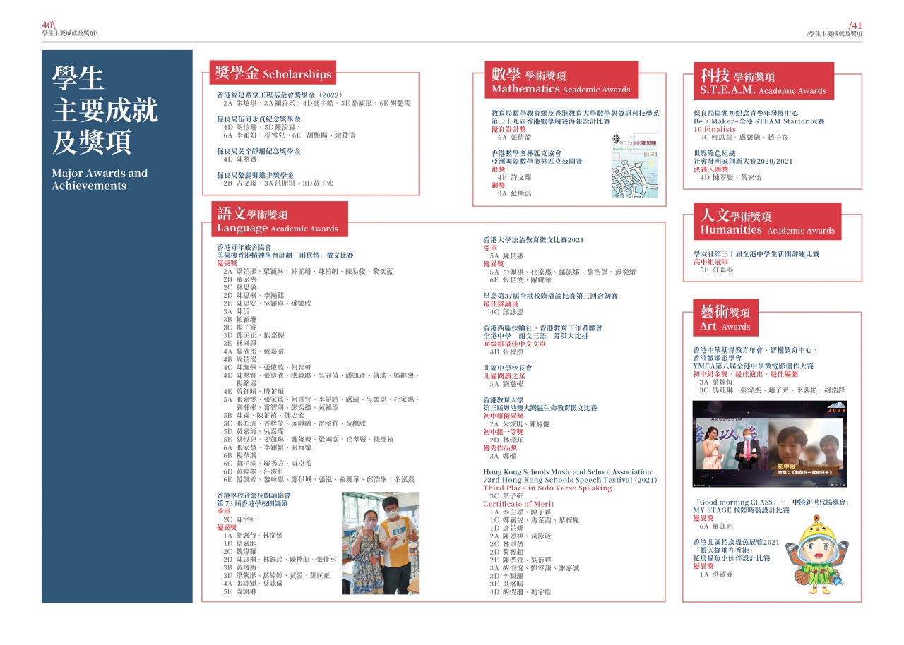 2022-2023學校概覽 School Profile | 保良局馬錦明中學